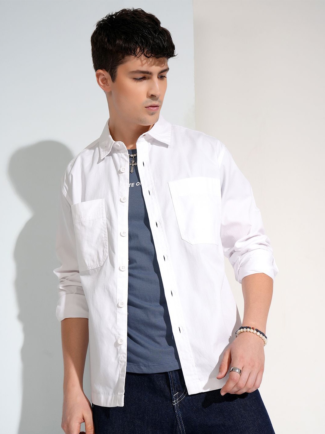

KETCH Men Relax Fit Overshirt, White