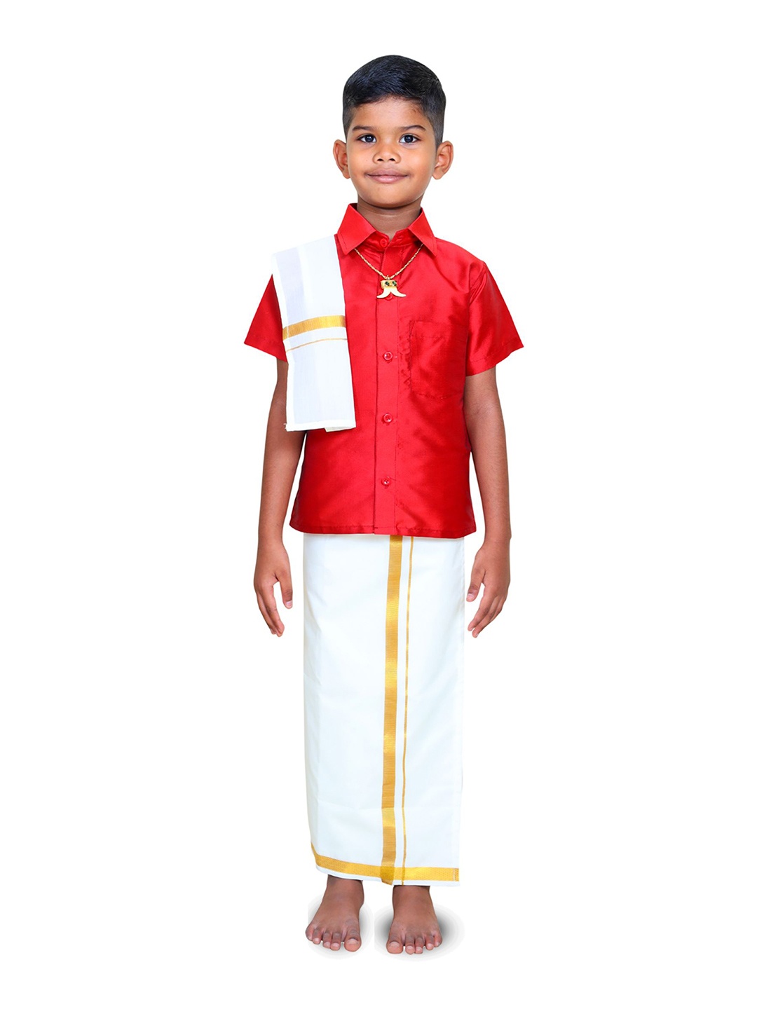 

BAESD Boys Shirt with Dhoti Pants, Maroon