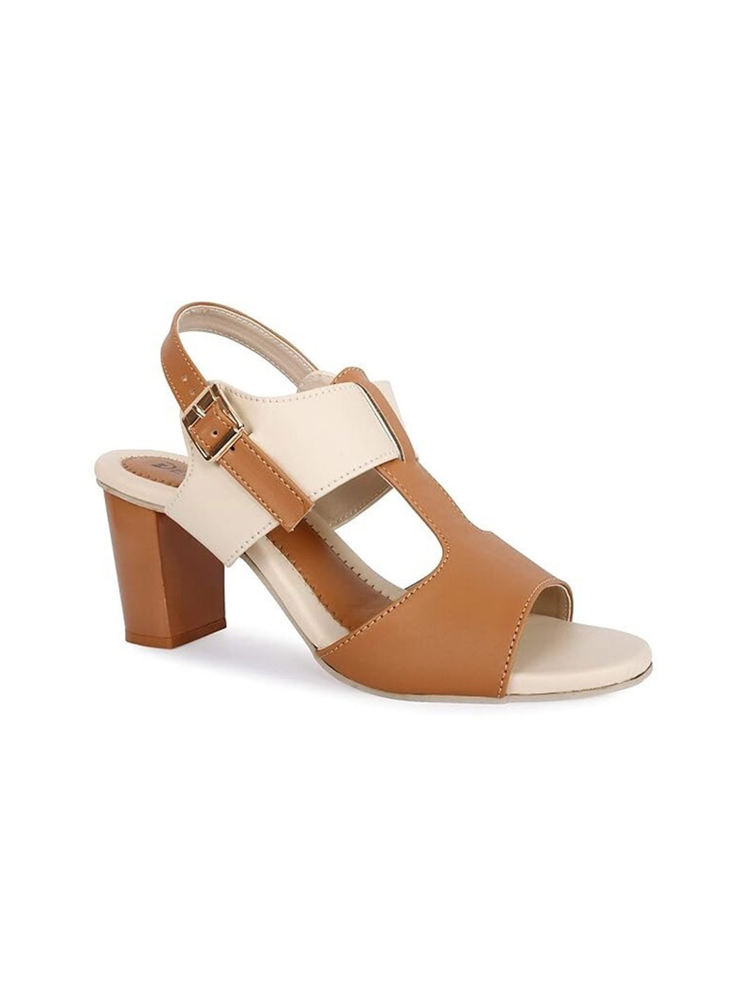 

Denill Women Block Heels Sandals with Buckles, Tan