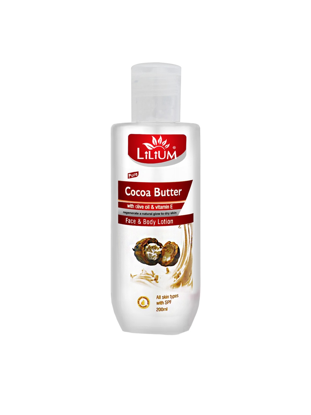 

Lilium Cocoa Butter Face & Body Lotion With Olive Oil & Vitamin E - 200ml, White