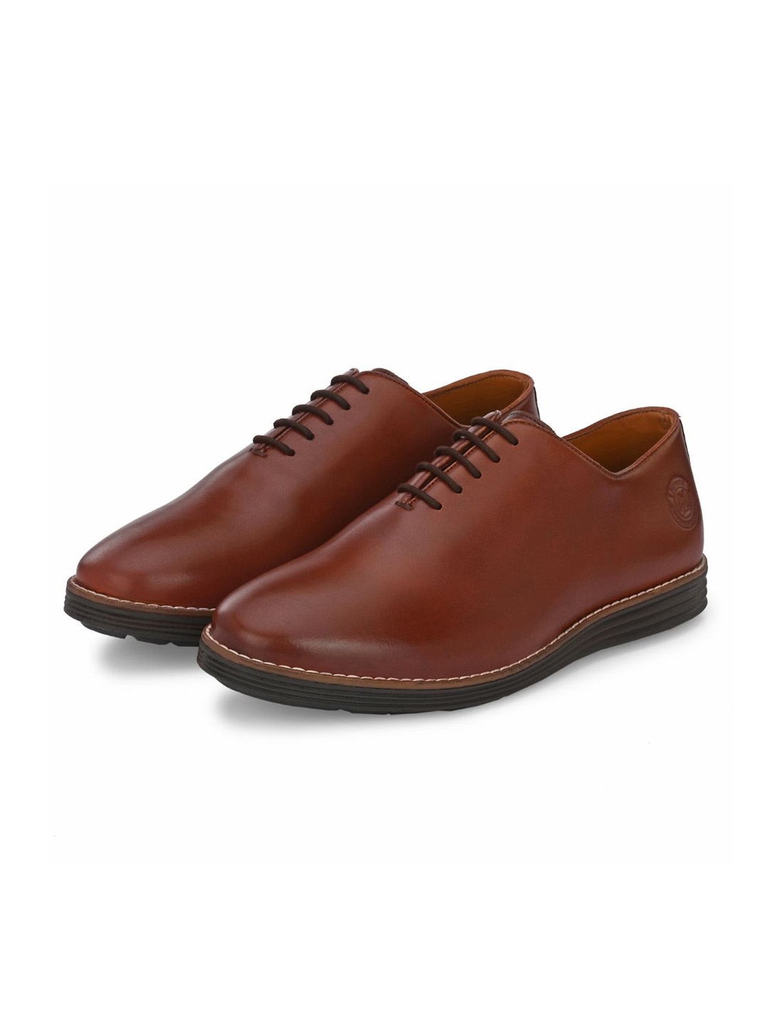 

LEGWORK Men Textured Formal Oxfords 2.0 Shoes, Tan