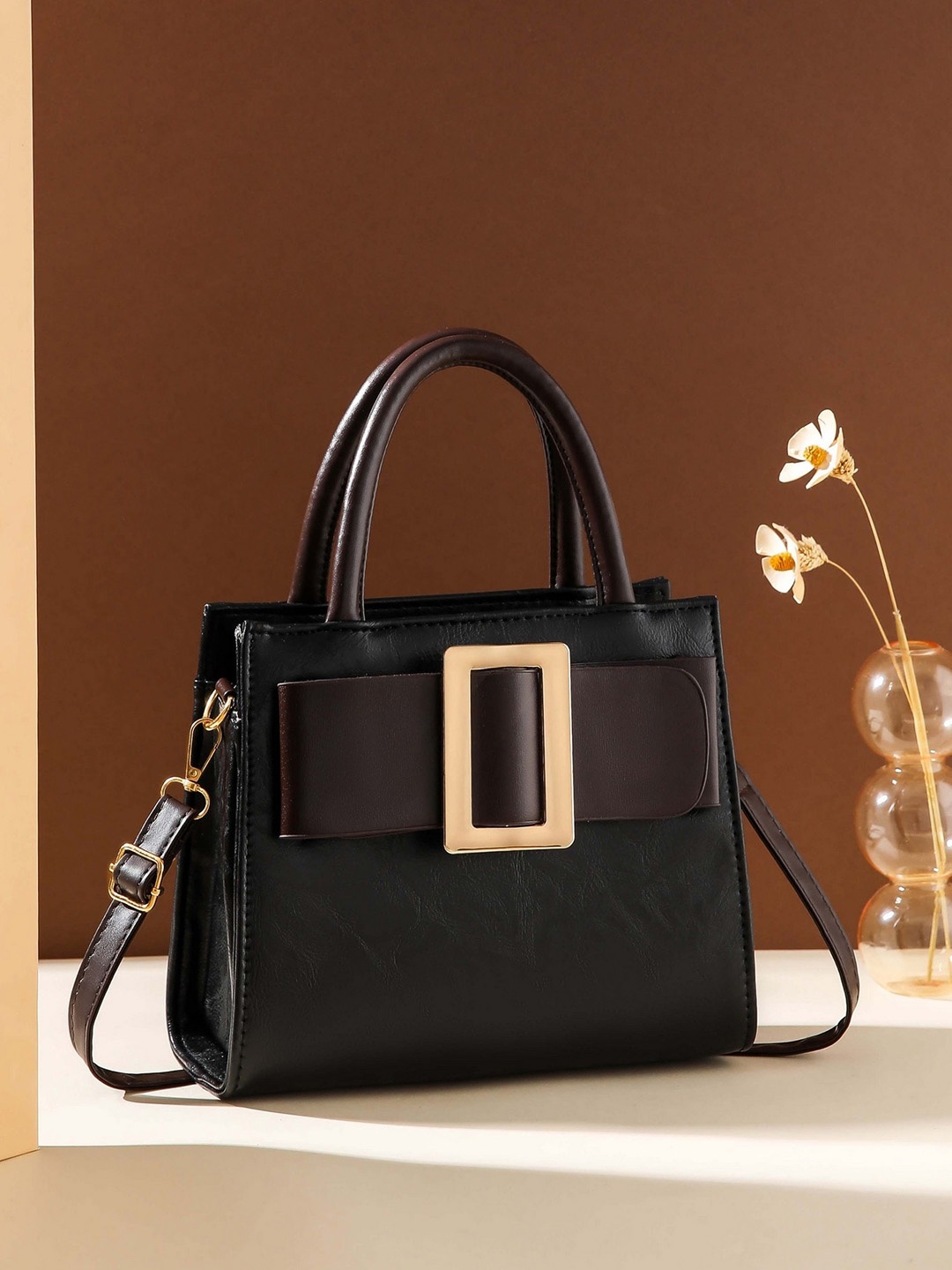 

Diva Dale PU Structured Handheld Bag, Black