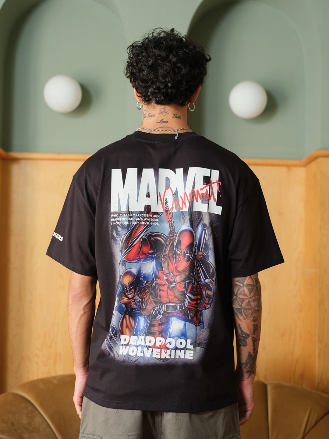 

Bonkers Corner Men Applique T-shirt, Black