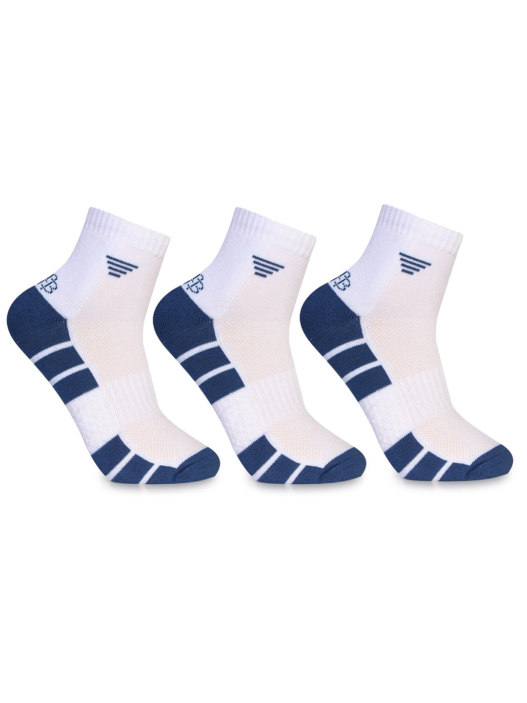 Bonjour Pack of 3 Men Ankle Length Odor Free Breathable Bamboo Cotton Socks, Assorted