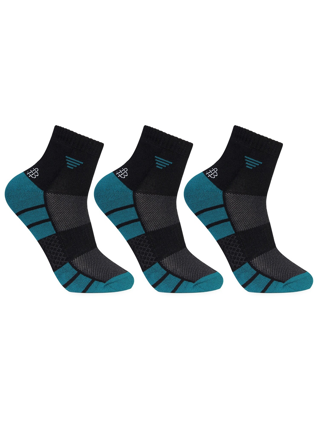 

Bonjour Pack of 3 Men Ankle Length Odor Free Breathable Bamboo Cotton Socks, Assorted