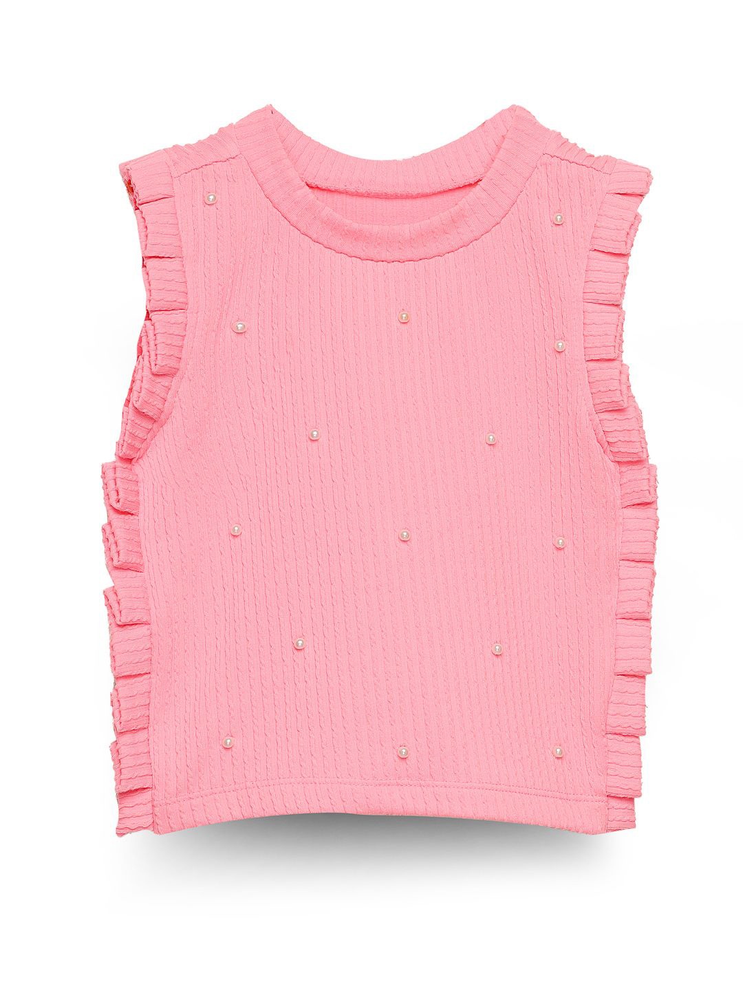 

SPUNKIES Girls Cotton Sleeveless Top, Pink