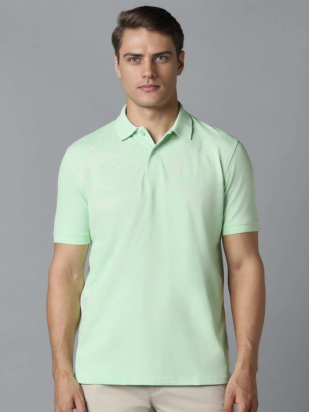 

Louis Philippe Polo Collar Short Sleeves T-shirt, Green