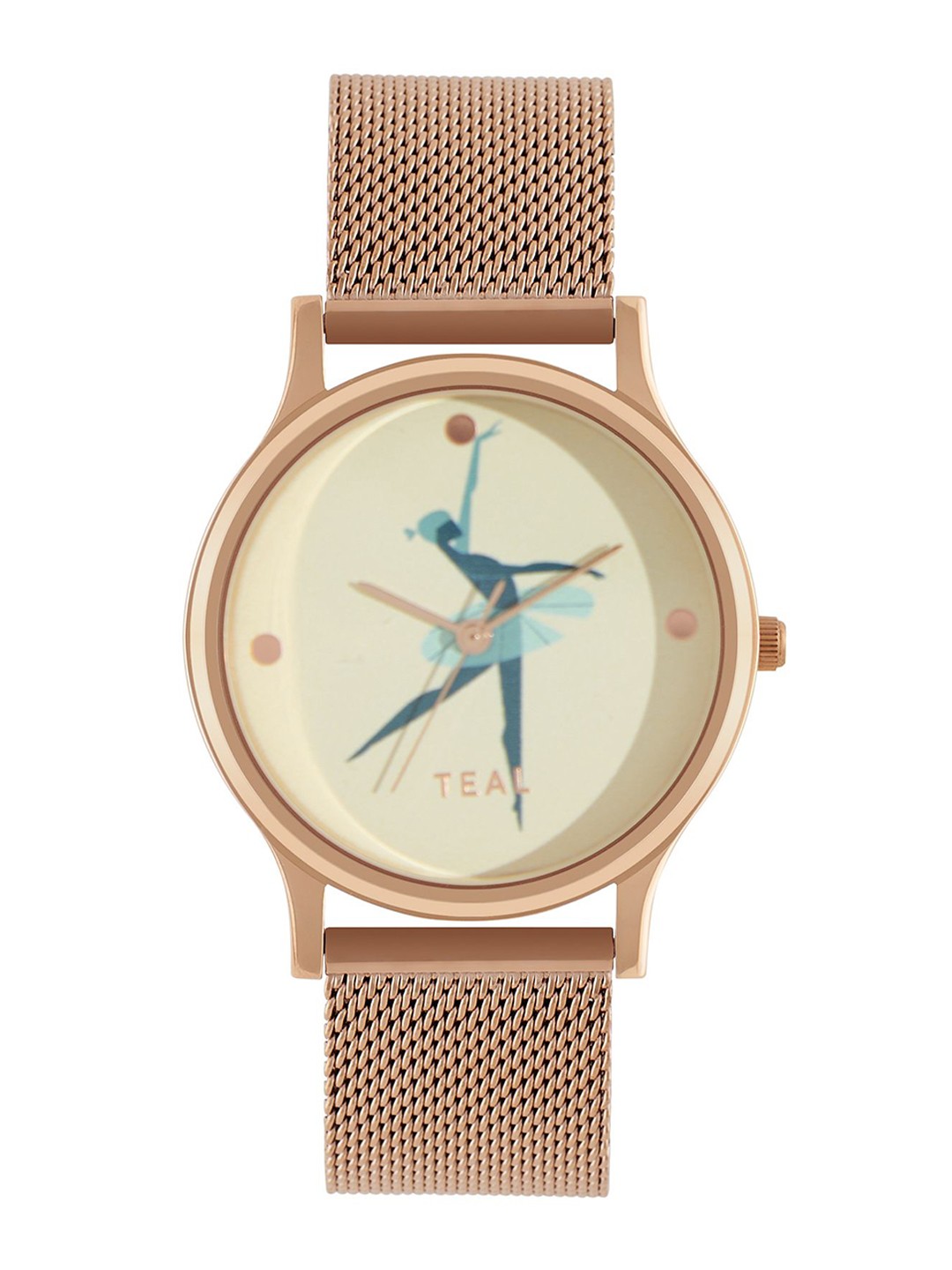 

TEAL BY CHUMBAK Women Stainless Steel Strap Analogue Watch 8907605135279, Off white