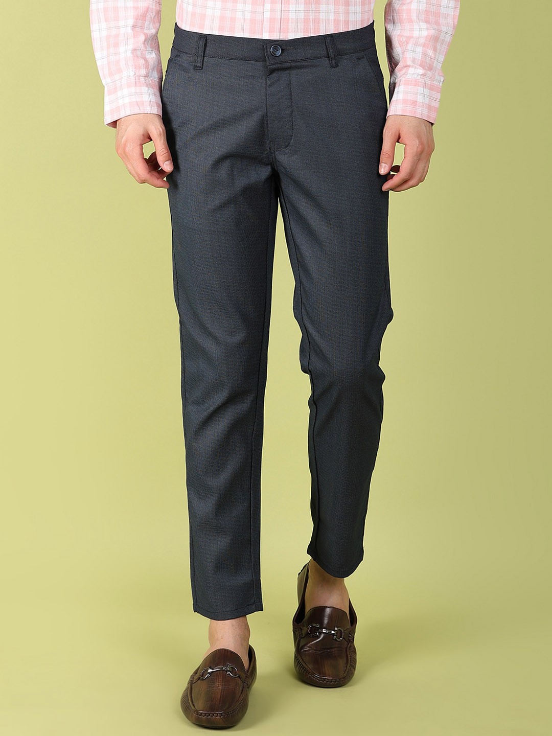 

V-Mart Men Regular Fit Trousers, Blue