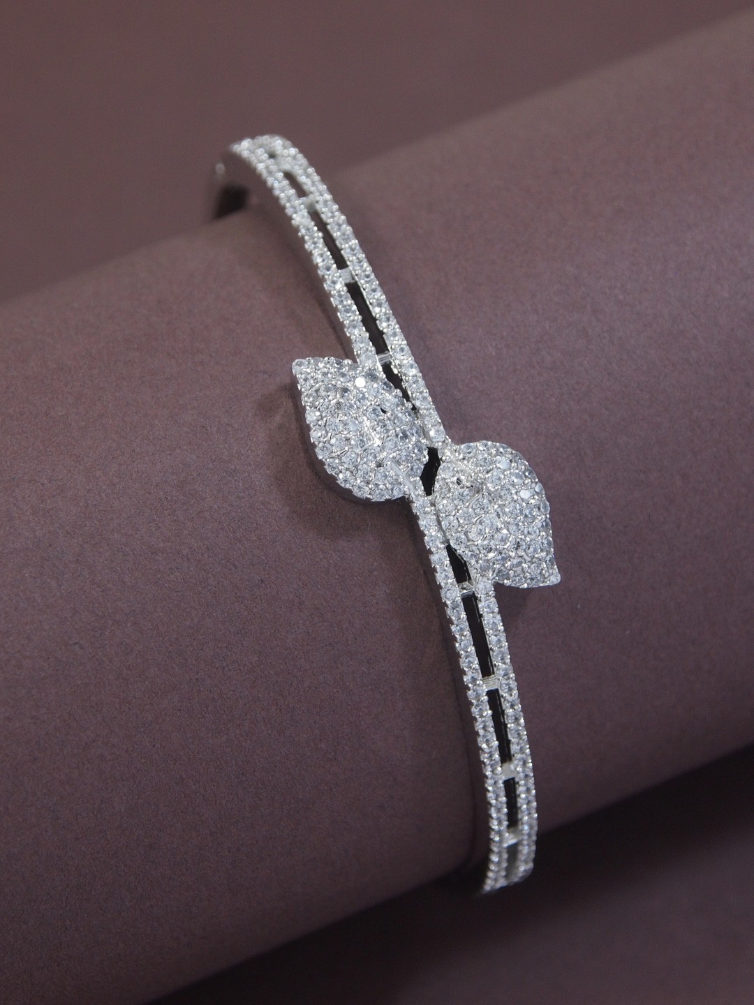 

I Jewels Women Silver-Plated Wraparound Bracelet