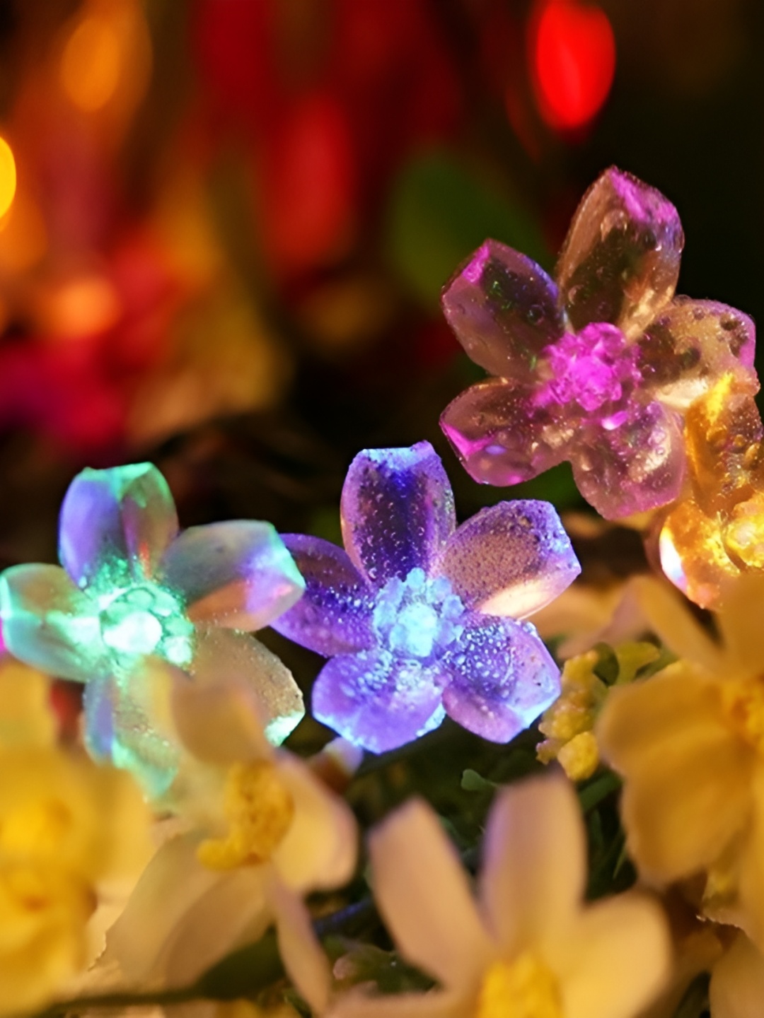 

SPARK WORLD 14 Blue & Yellow Flower LED String Lights