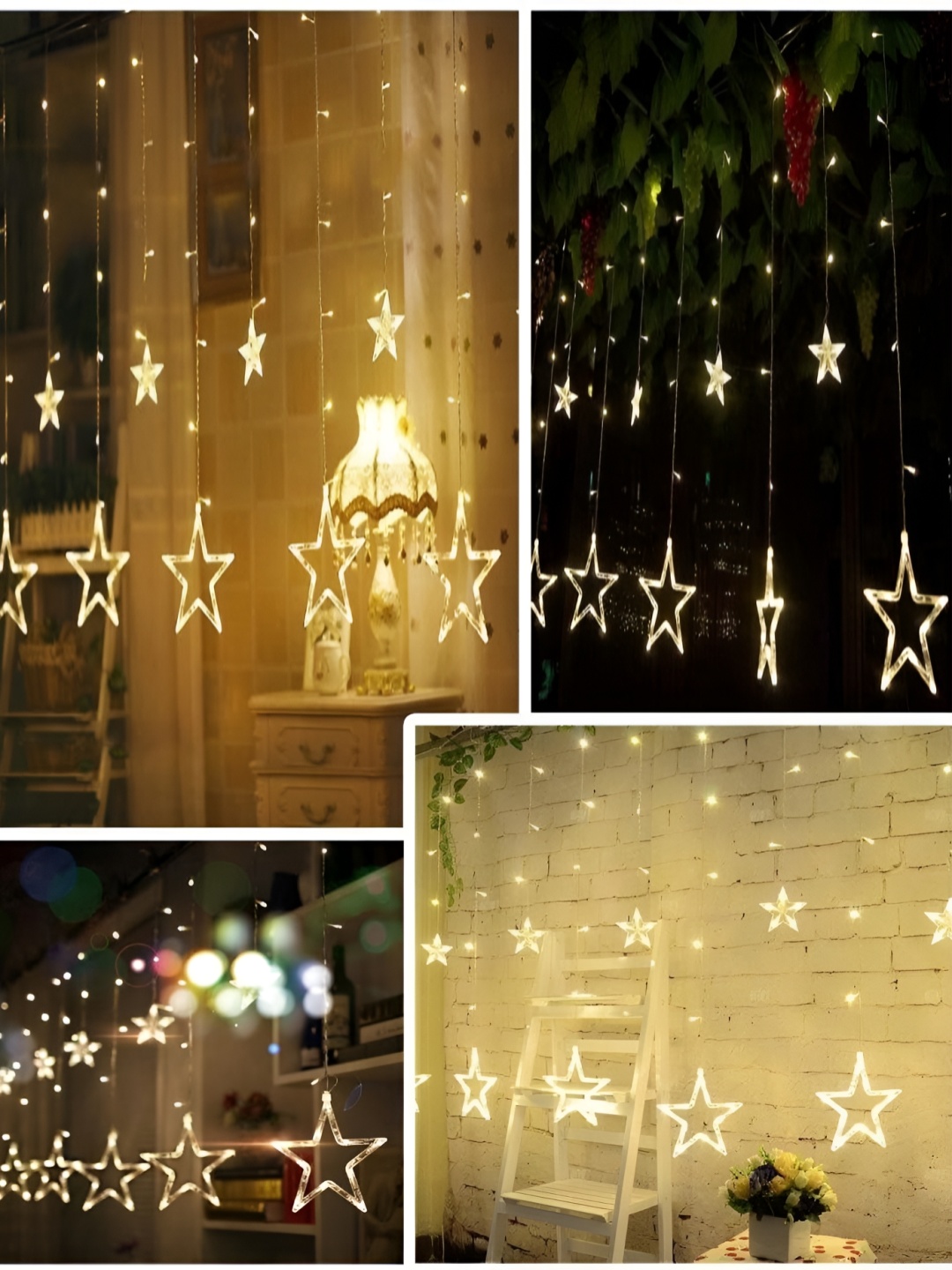 

SPARK WORLD Yellow Star-Shaped String Lights