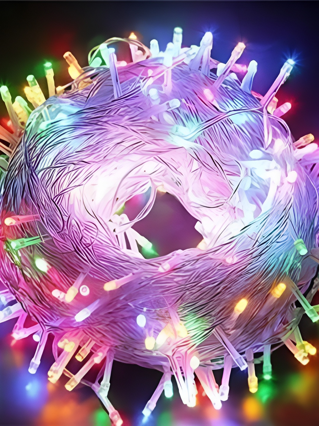 

SPARK WORLD Blue & Green Rice Shape String Lights