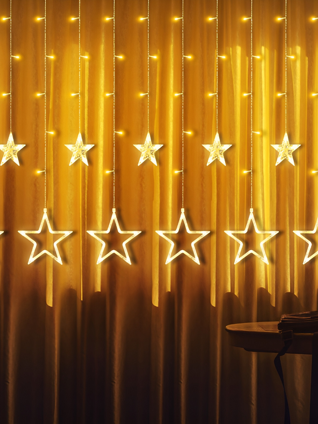 

SPARK WORLD Yellow Star Shape String Lights
