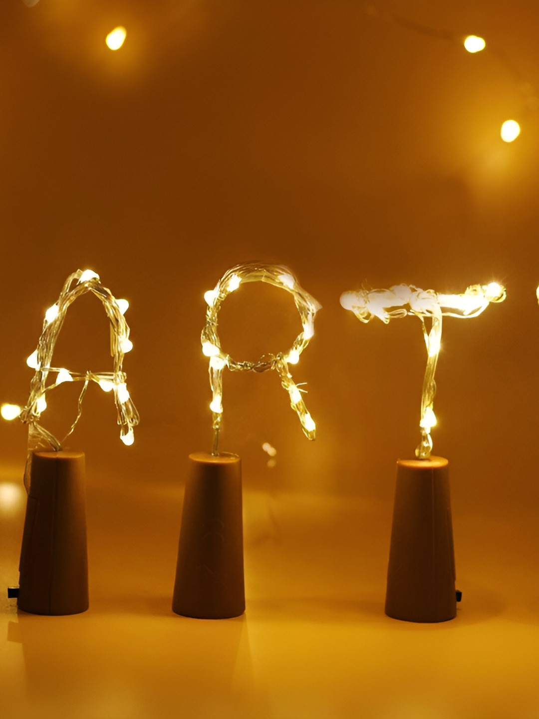 

SPARK WORLD 20 Yellow Cork LED String Lights