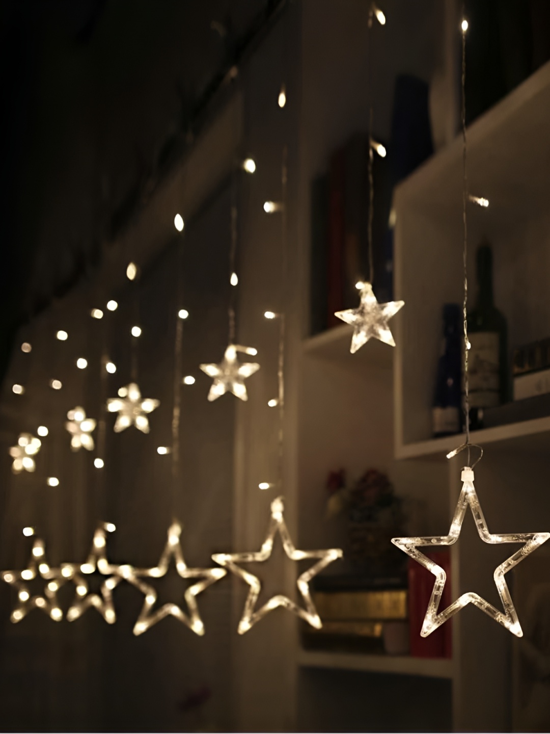 

SPARK WORLD 138 Yellow Star Shaped LED String Lights