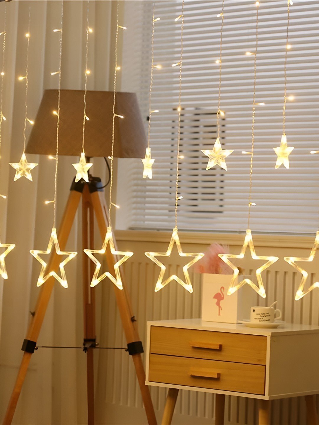 

SPARK WORLD Yellow Star Shaped String Lights