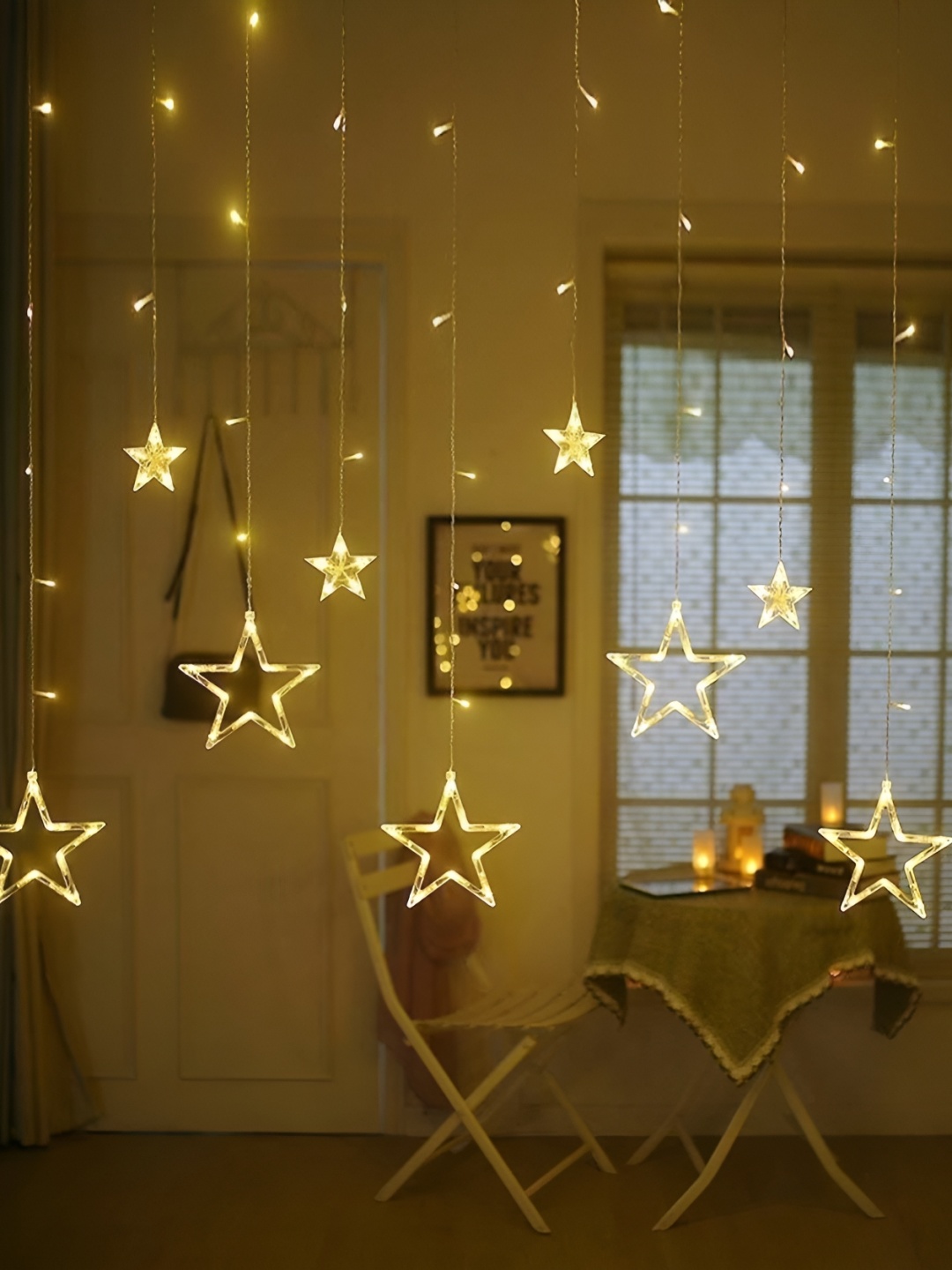 

SPARK WORLD Yellow Star Shaped String Lights