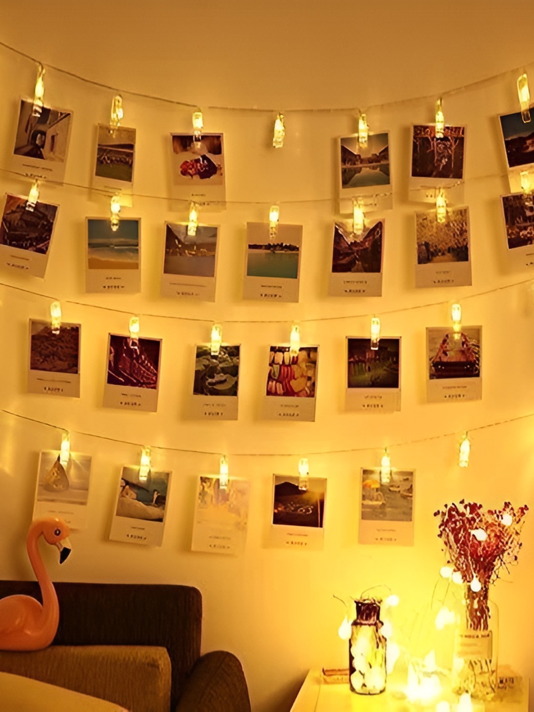 

SPARK WORLD 10 Yellow Photo Clip LED String Lights