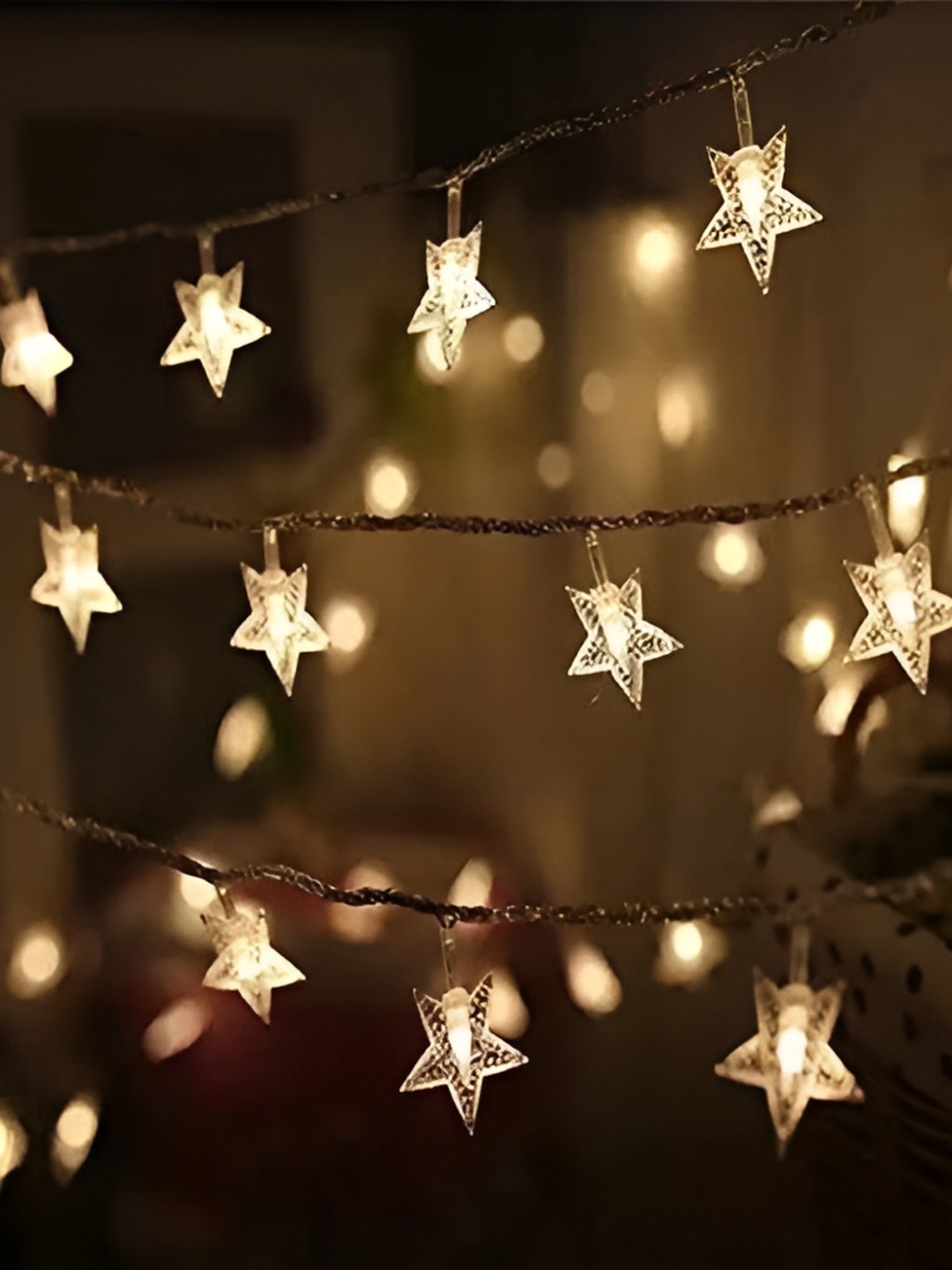 

SPARK WORLD Yellow Star Shaped String Lights