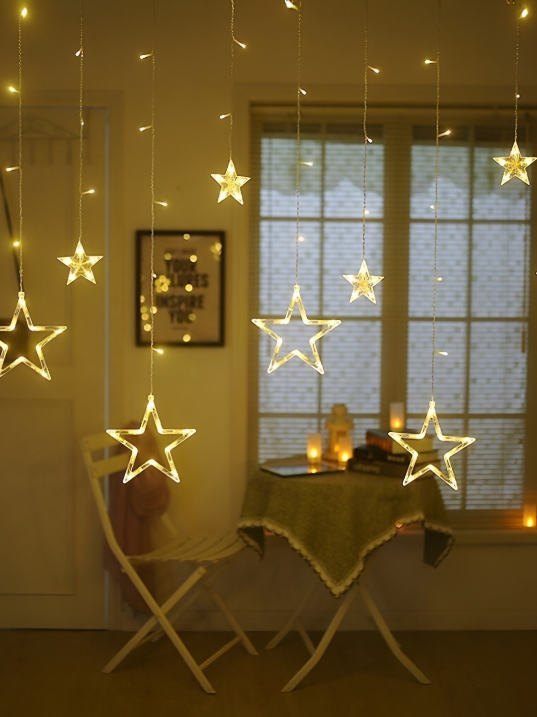 

SPARK WORLD Yellow Star Shaped String Lights