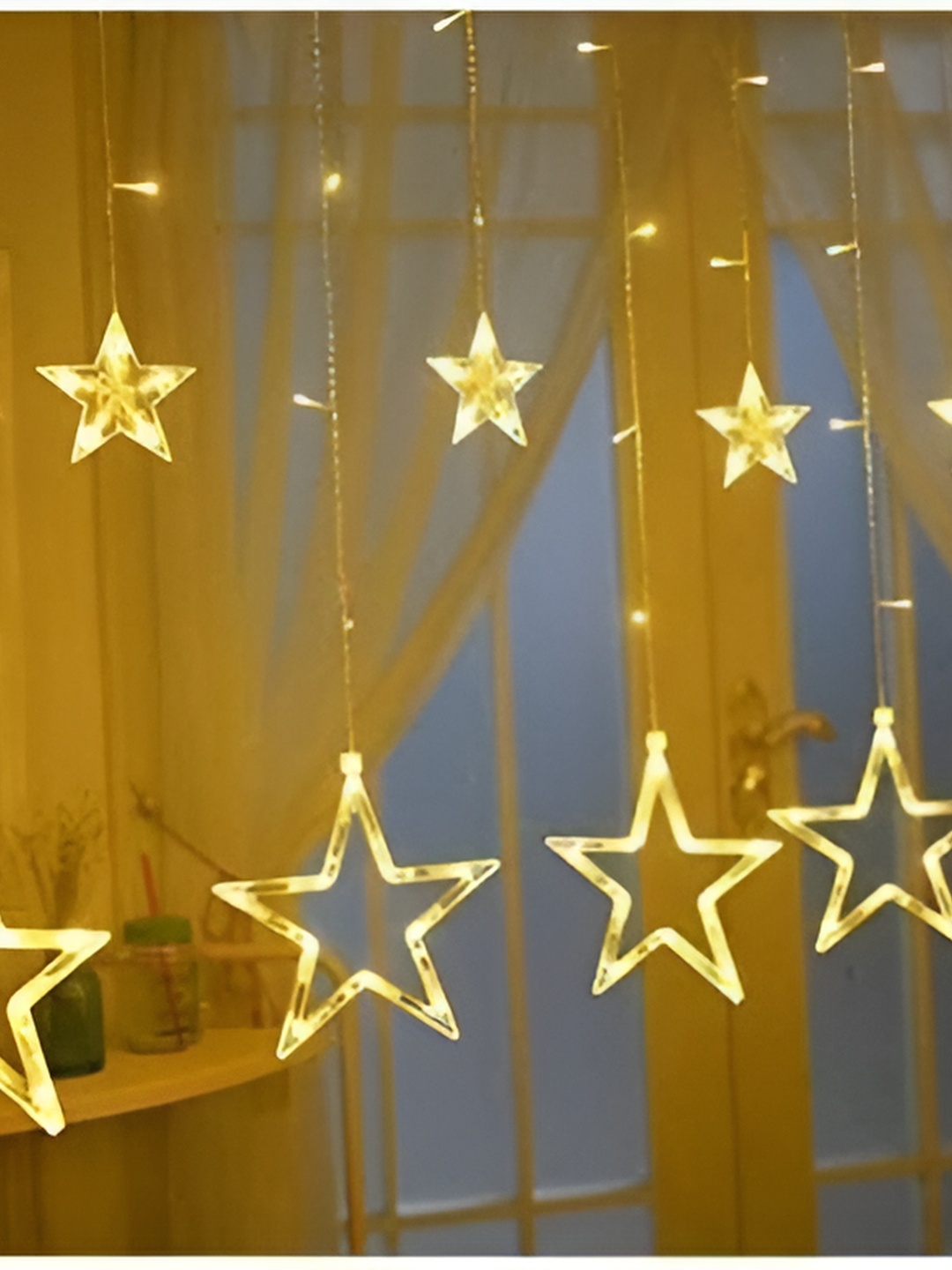 

SPARK WORLD Yellow Star Shaped LED String Lights