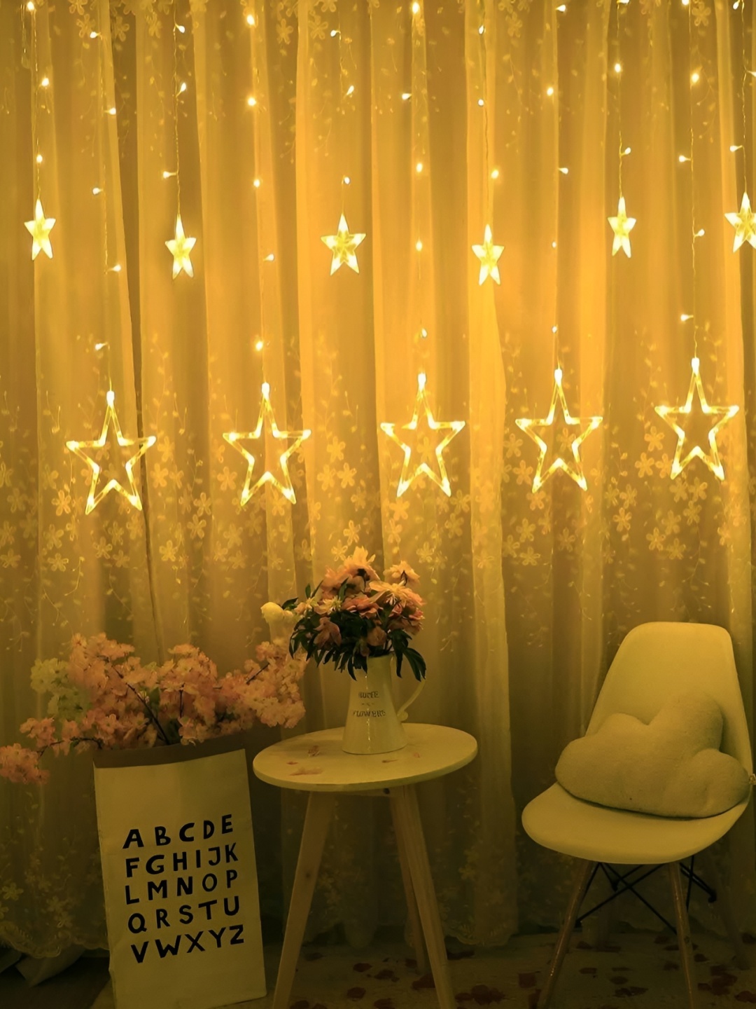 

SPARK WORLD Yellow Star Shaped String Lights