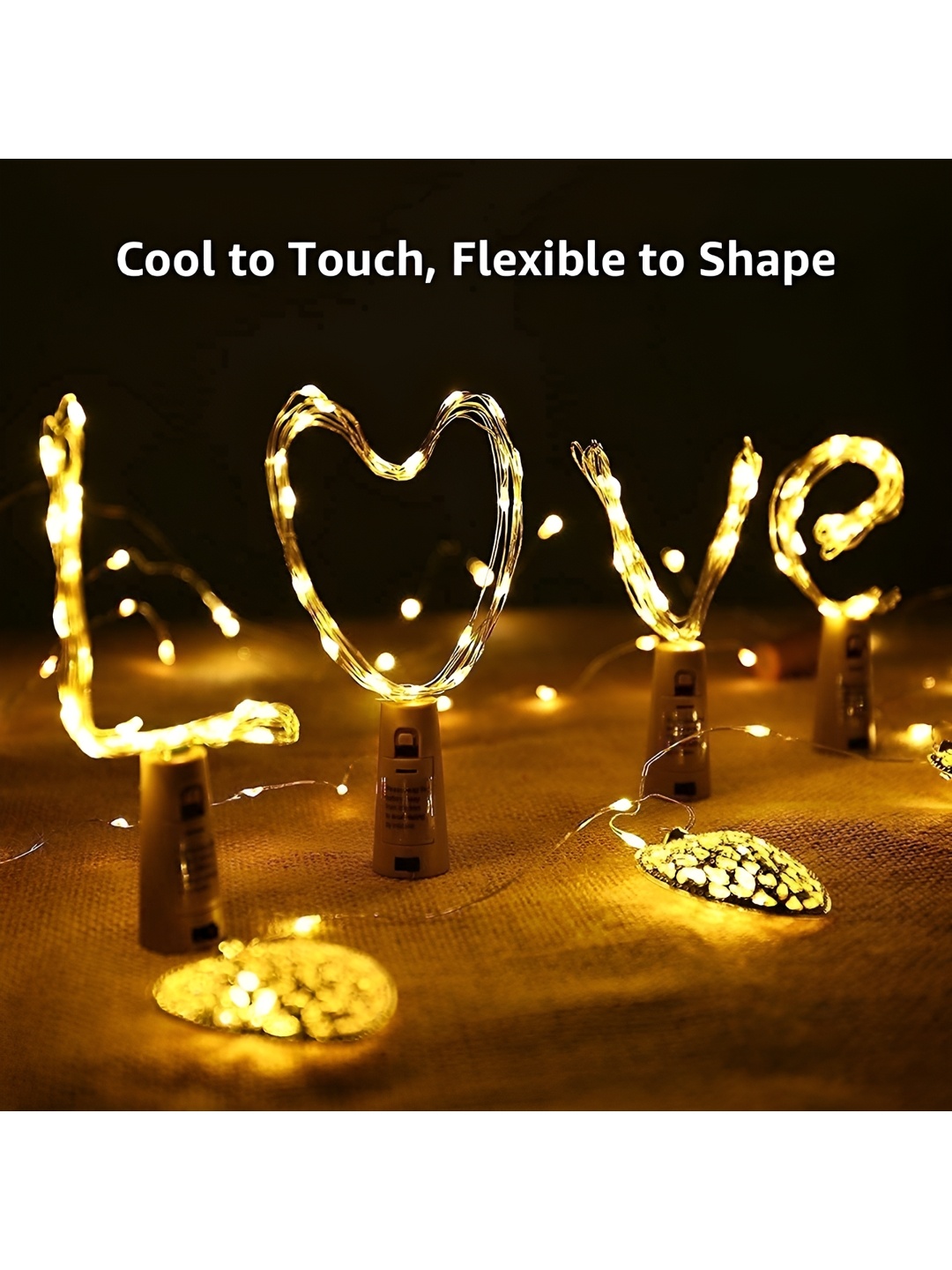 

SPARK WORLD Yellow Rice-Shaped String Lights