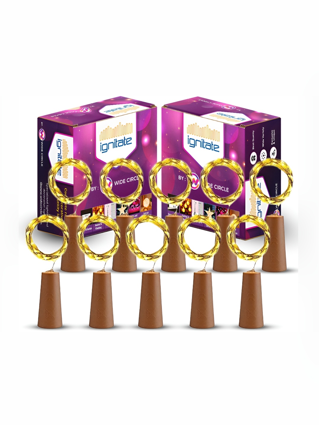 

SPARK WORLD 10Pcs Yellow Rice Shape Bulb String Lights