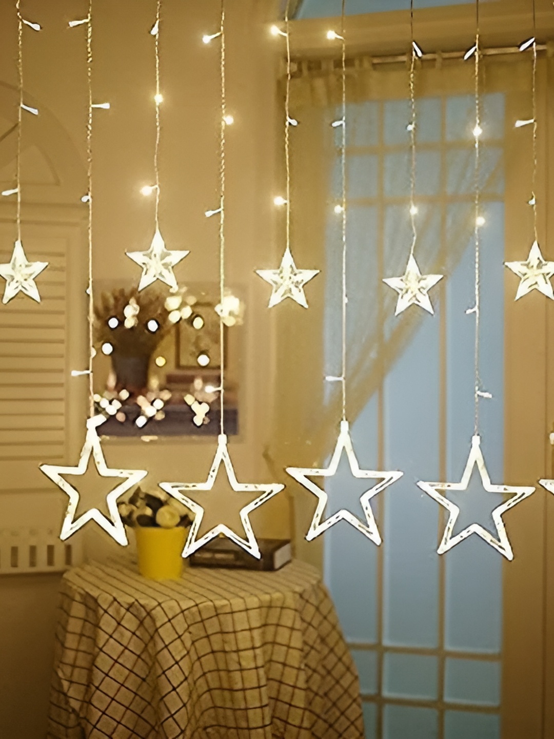 

SPARK WORLD Yellow Star Shape String Lights