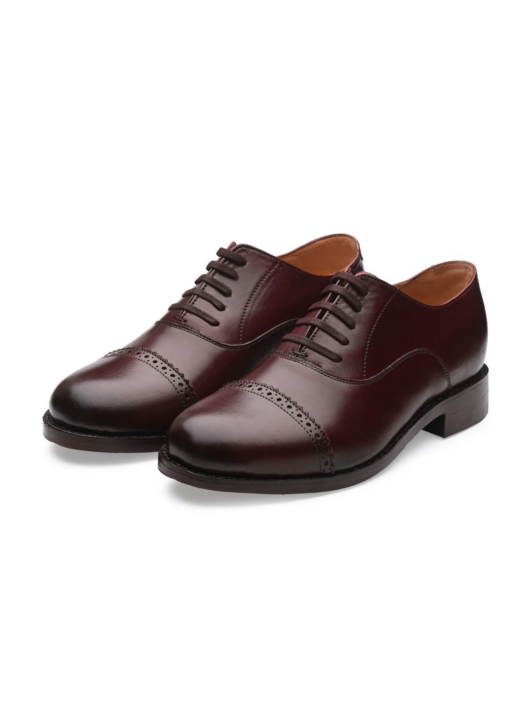 

LEGWORK Men Textured Formal Oxfords Shoes, Brown
