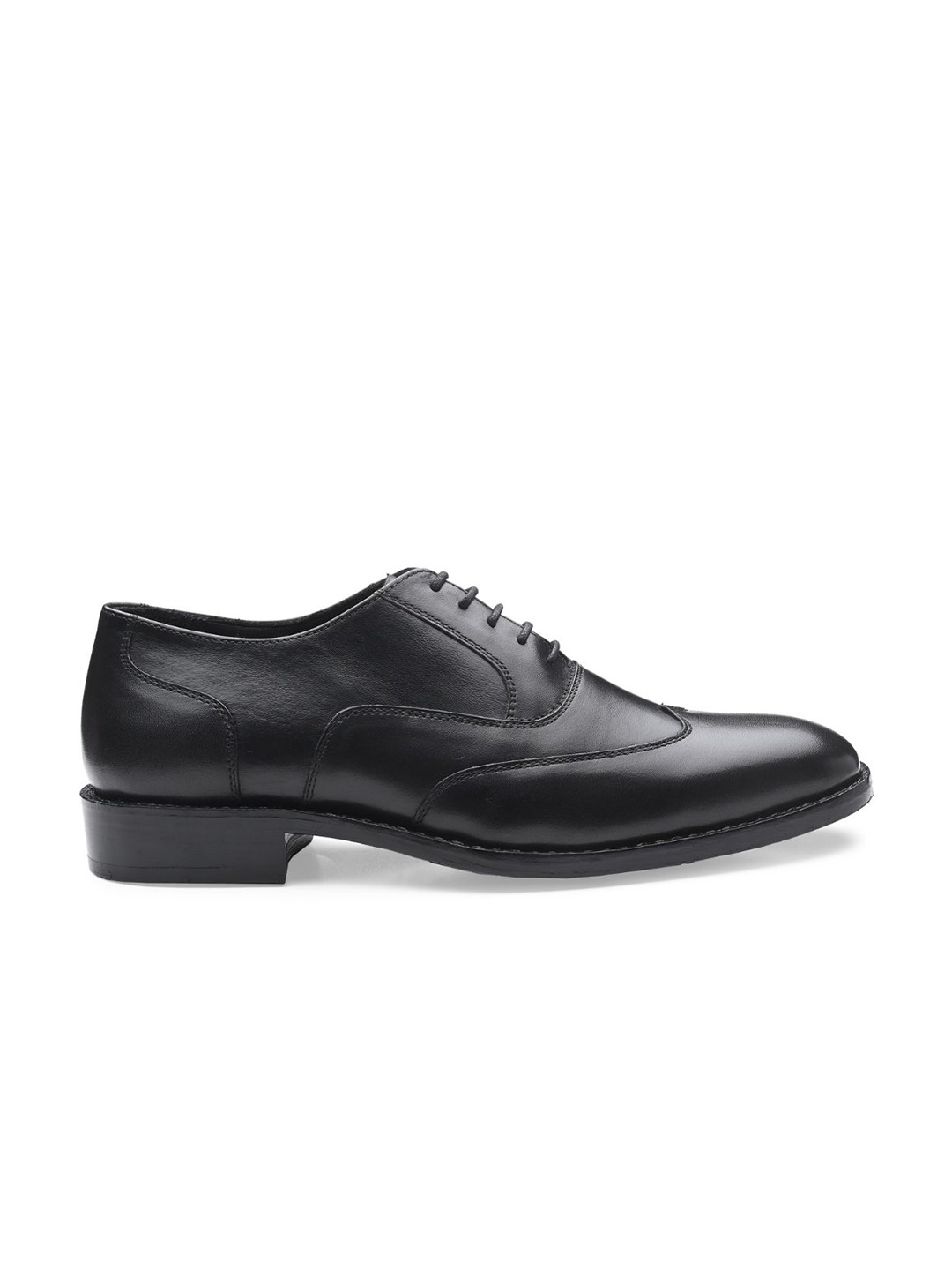 

LEGWORK Men Textured Formal Oxfords, Black