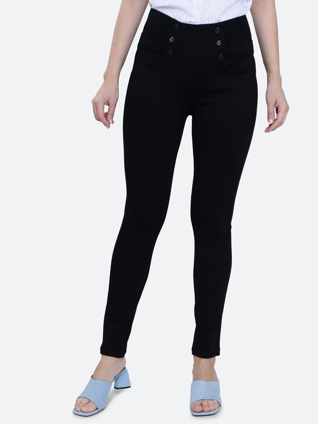 

FCK-3 Women Stretchable Jeggings, Black