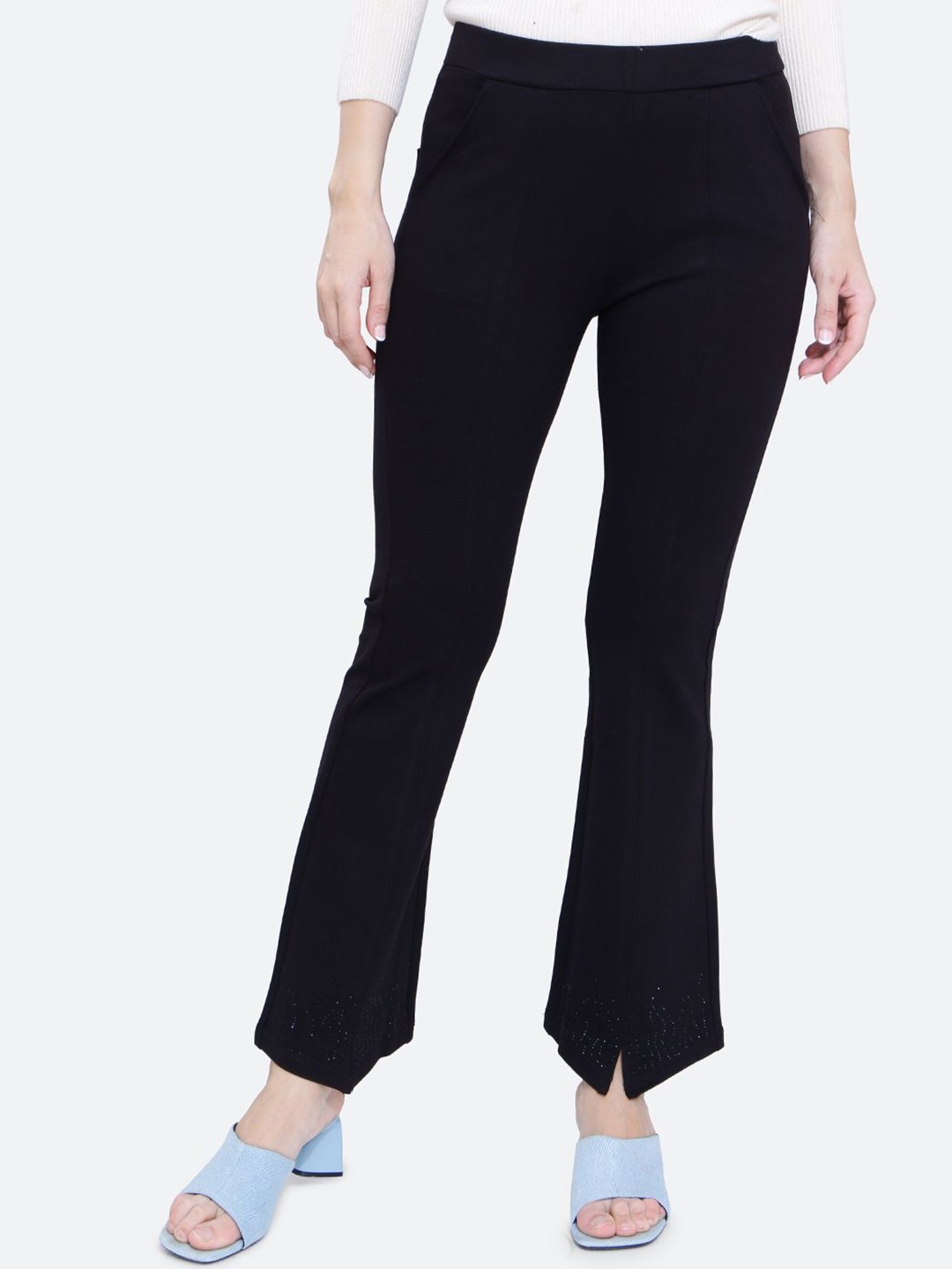 

FCK-3 Women Stretchable Jeggings, Black