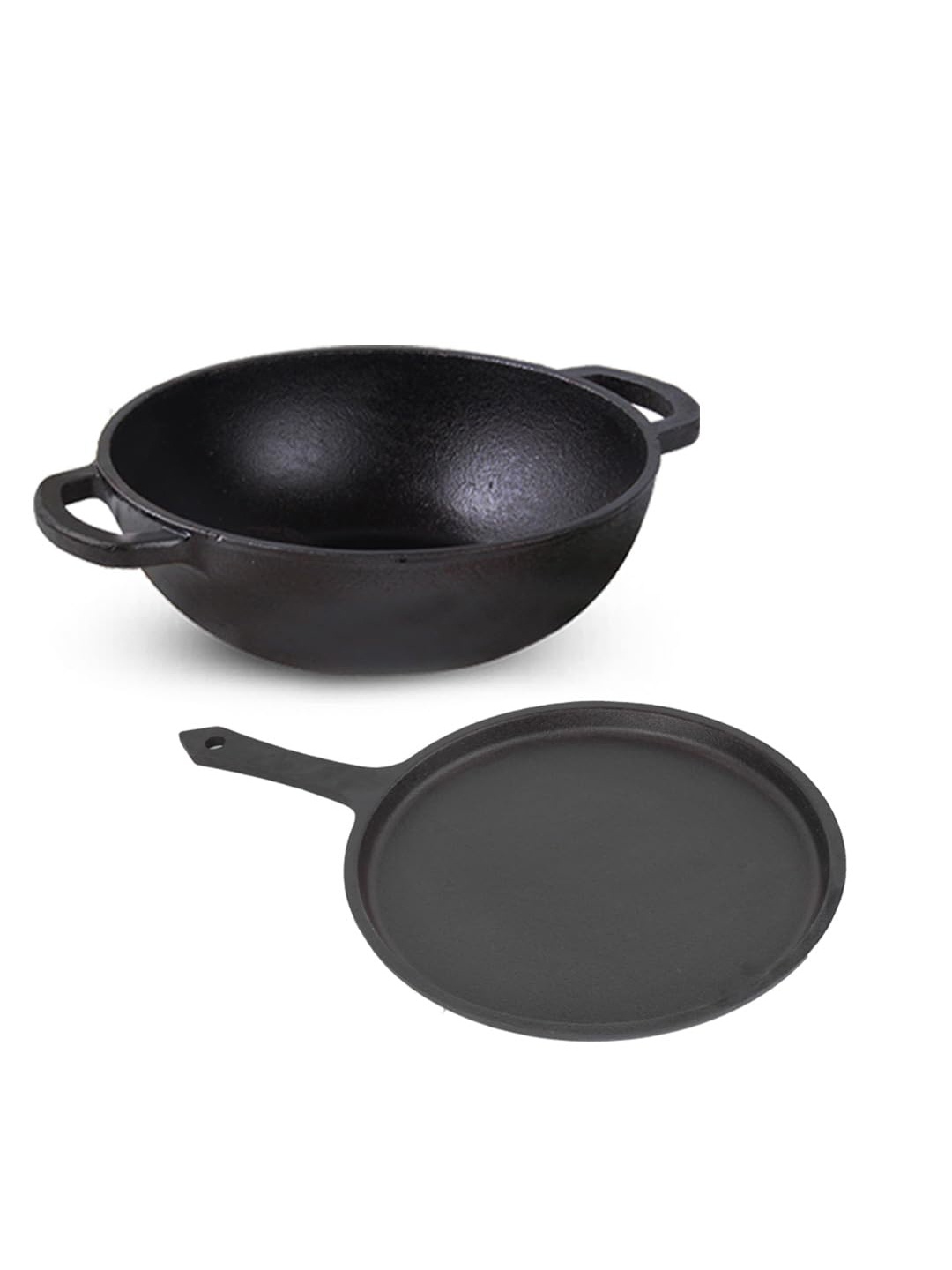 

The Indus Valley Pre-Seasoned Cast Iron Cookware Set, Black