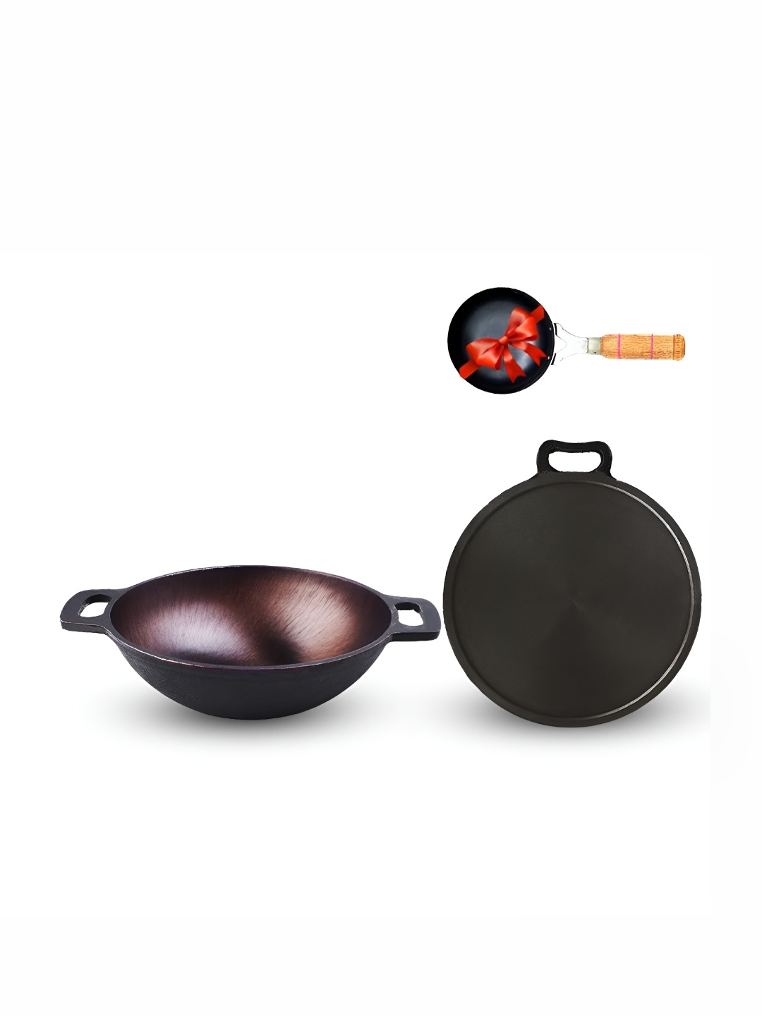 

The Indus Valley Super Smooth Cast Iron Cookware Set, Black