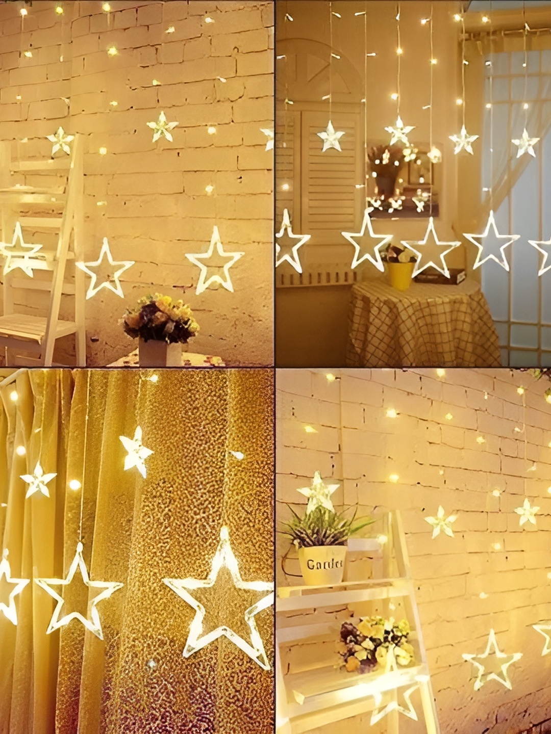 

SPARK WORLD Yellow Star Shaped String Lights