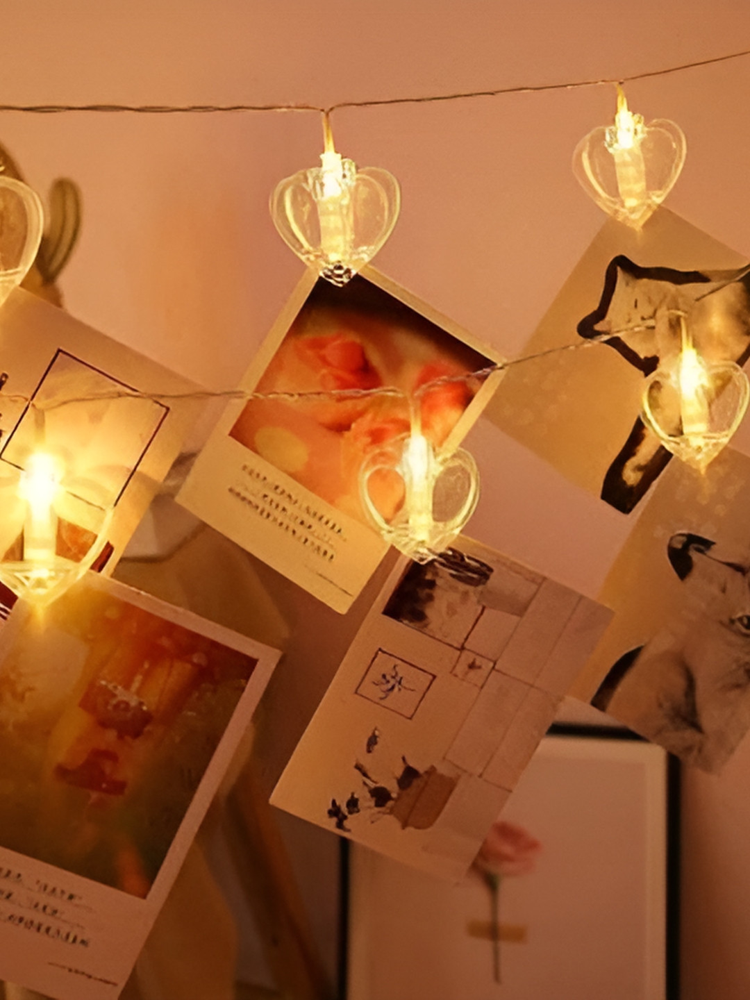 

SPARK WORLD Gold Toned Photo-Clip String Lights