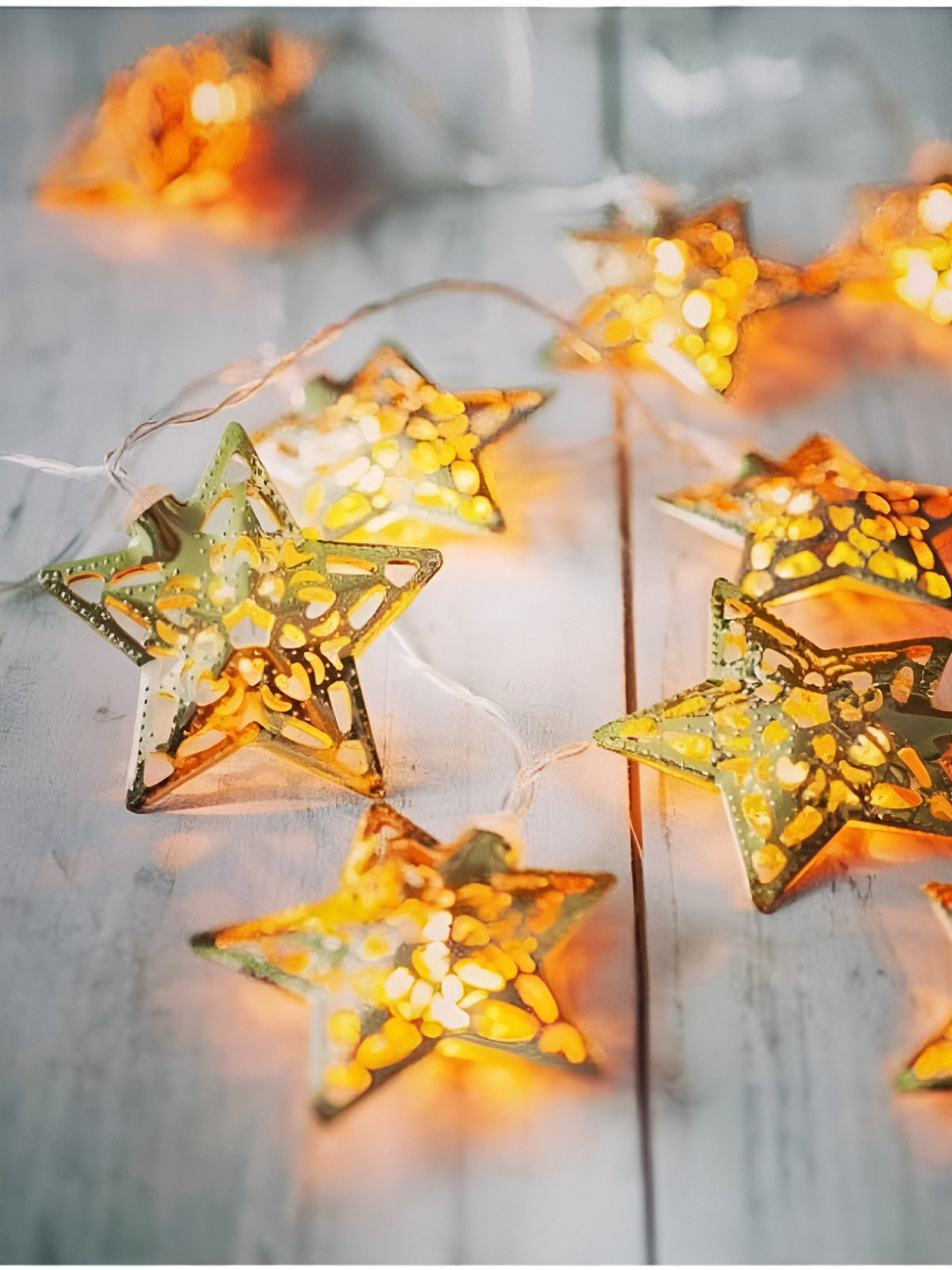

SPARK WORLD Yellow Star Shaped LED Rice String Lights