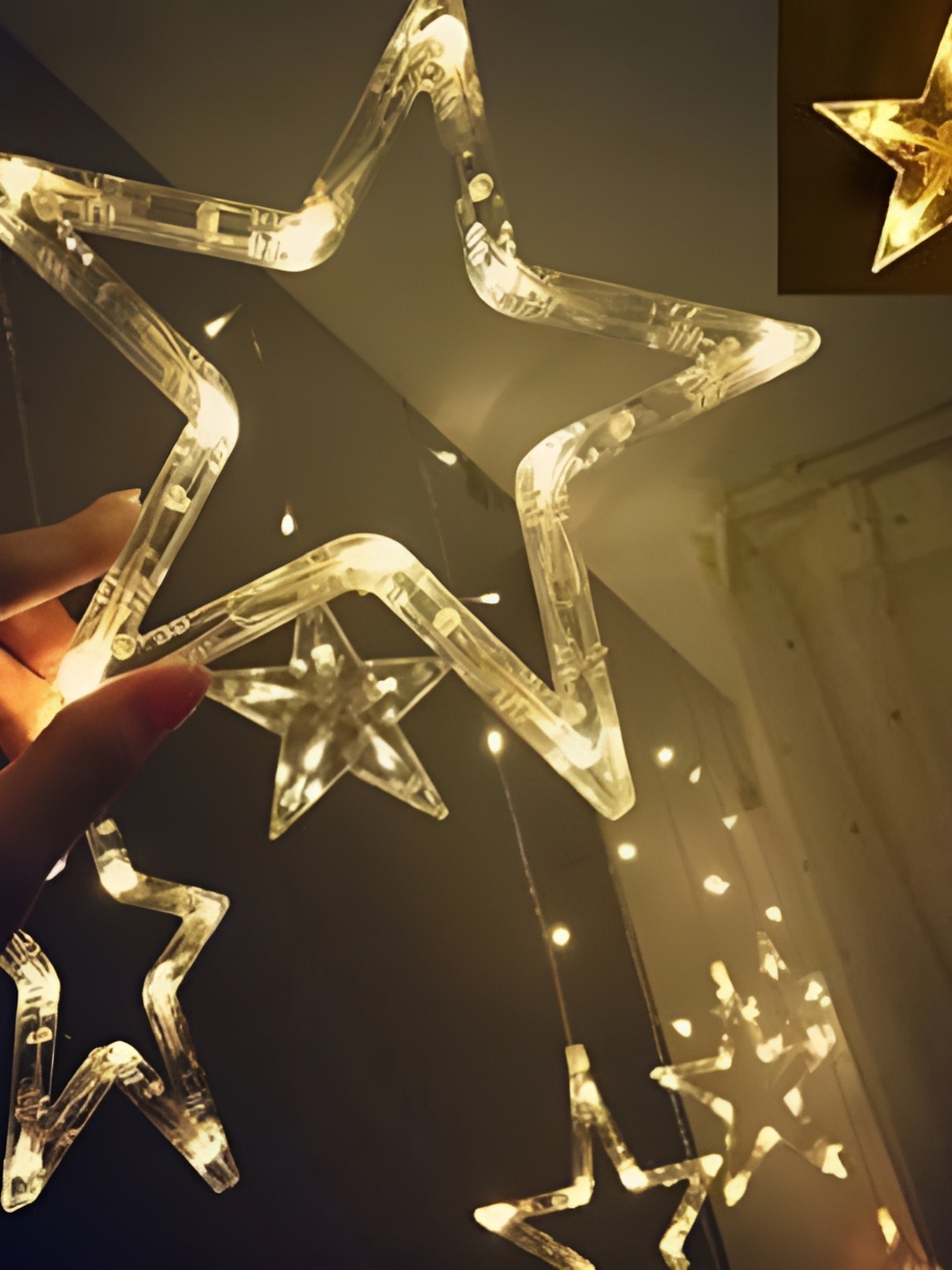 

SPARK WORLD Yellow Star Shaped String Lights