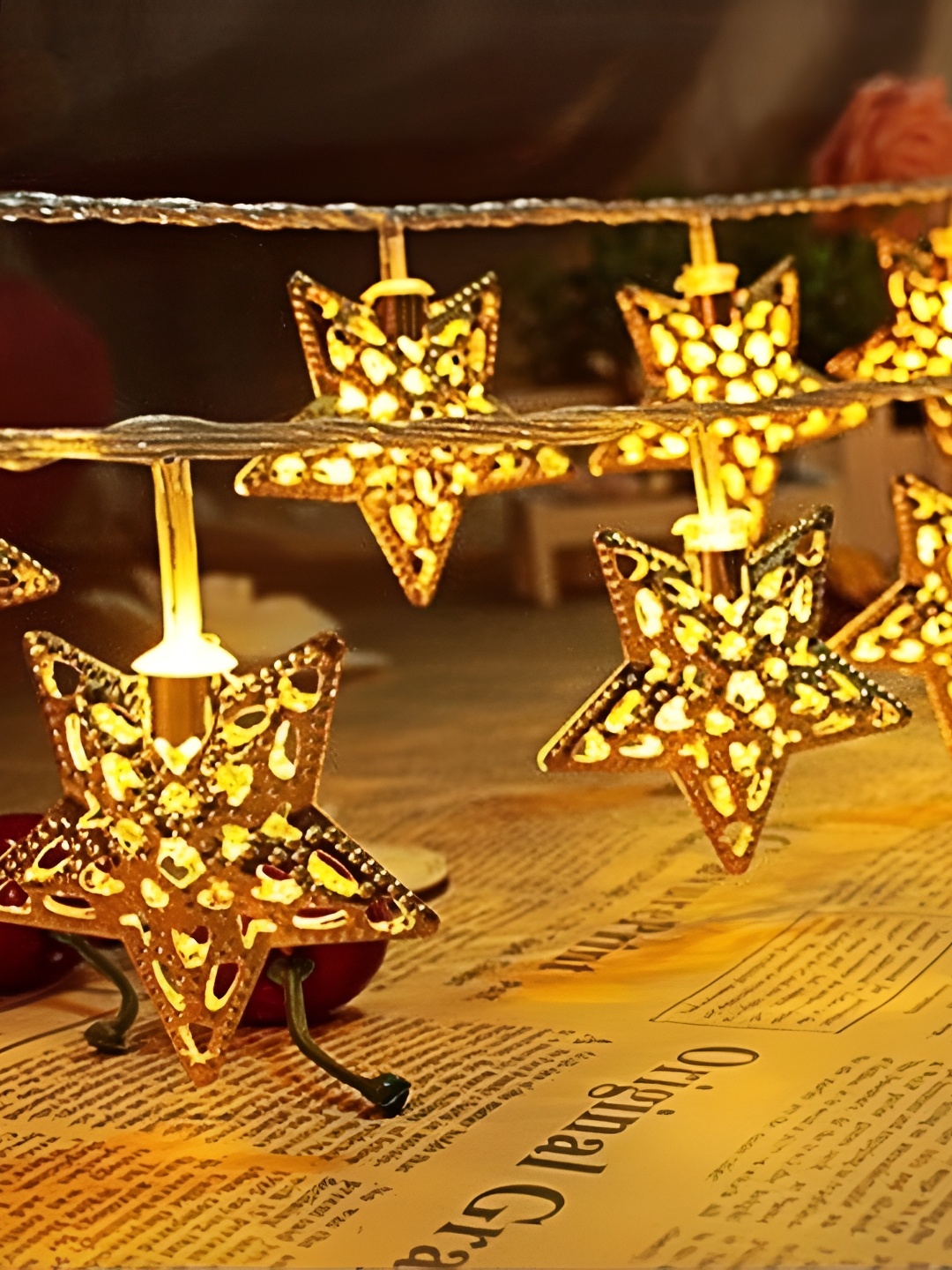 

SPARK WORLD Yellow Star-Shaped String Lights