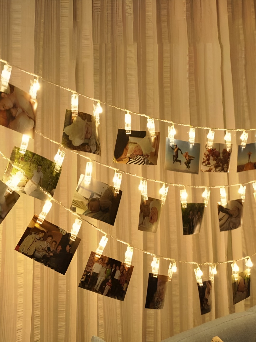 

SPARK WORLD Yellow Photo Clip Shape LED Fairy String Lights