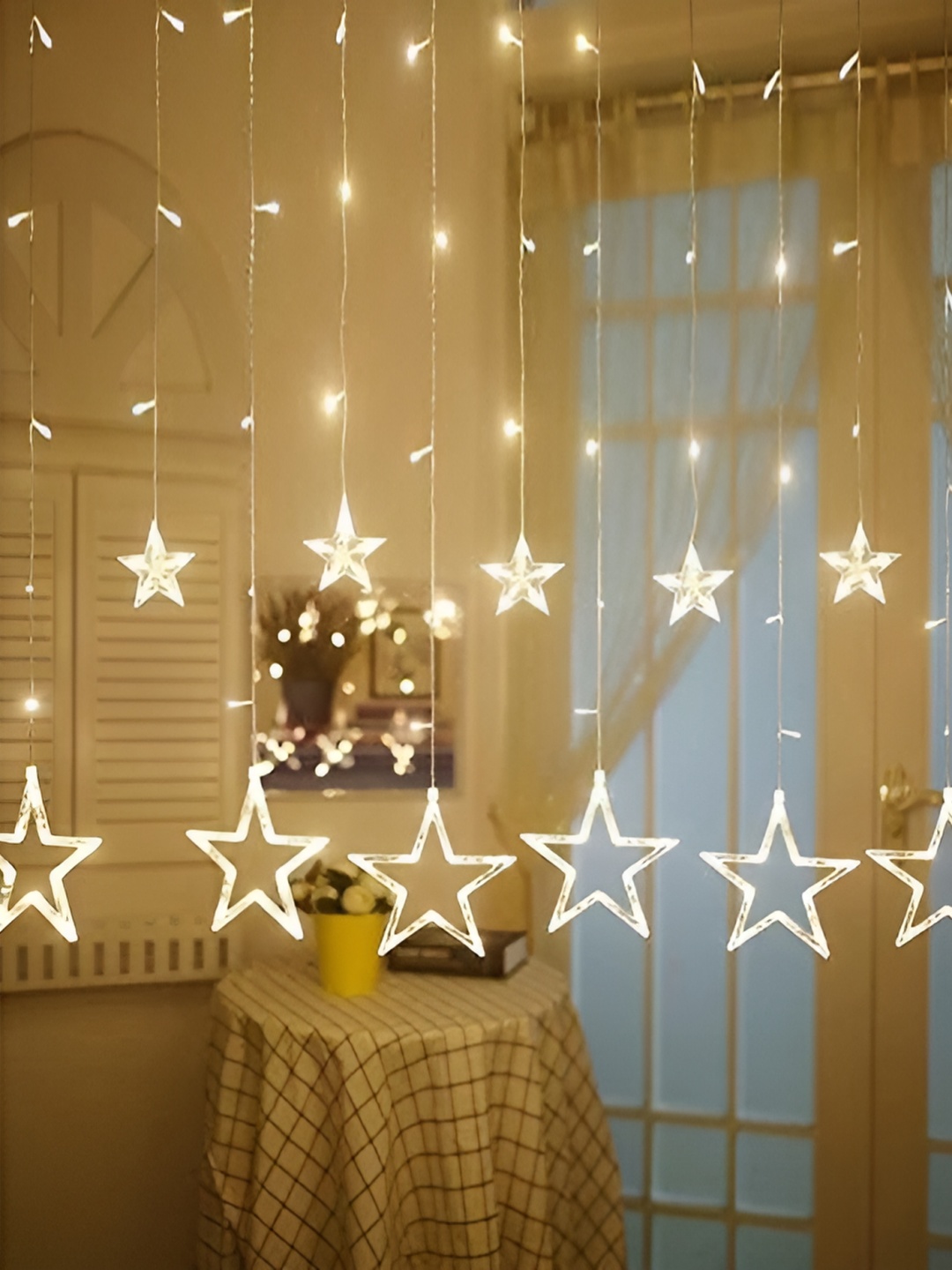 

SPARK WORLD Yellow Star Shape String Lights