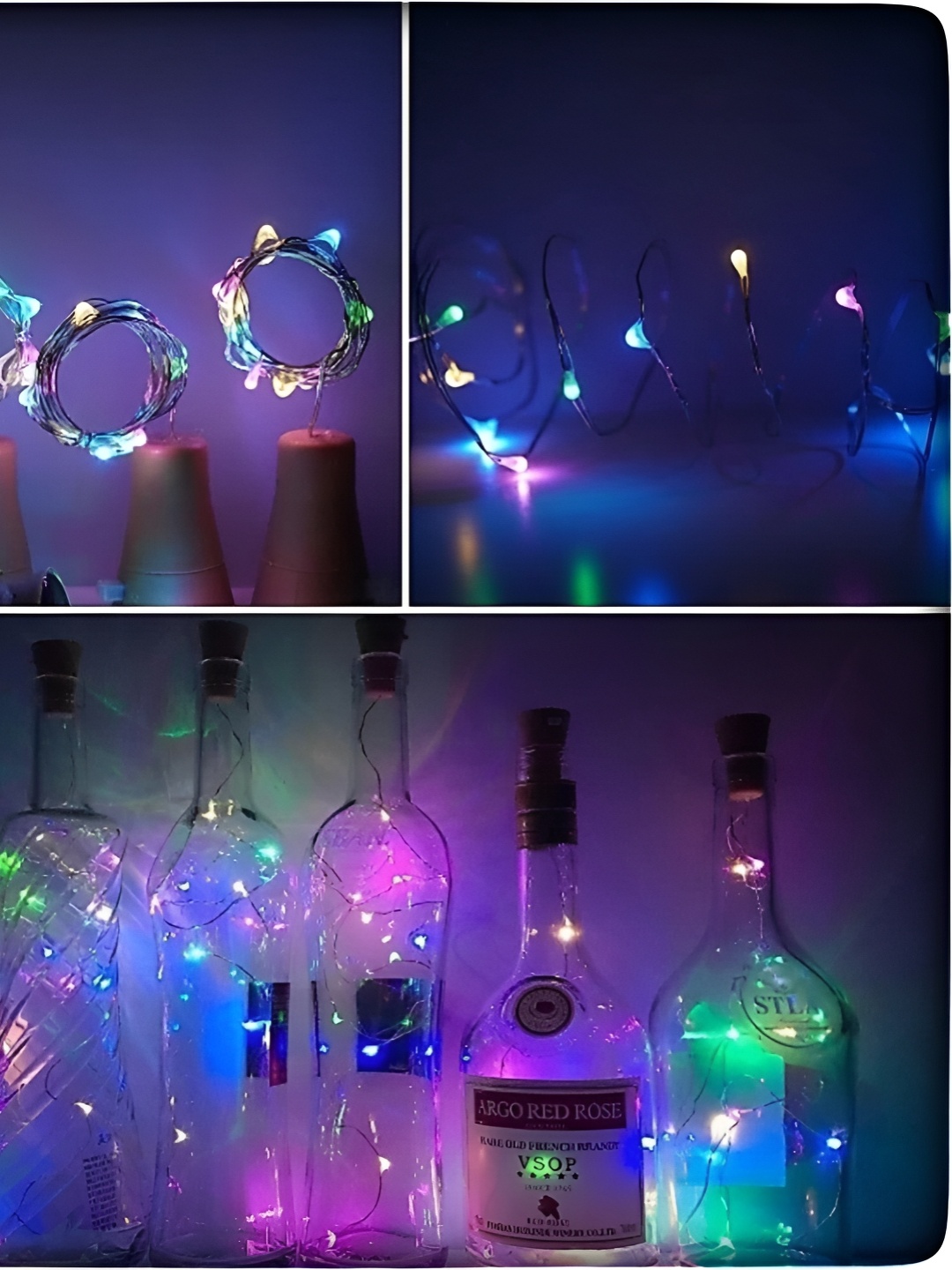 

SPARK WORLD Blue Rice Shaped String Lights, Multi