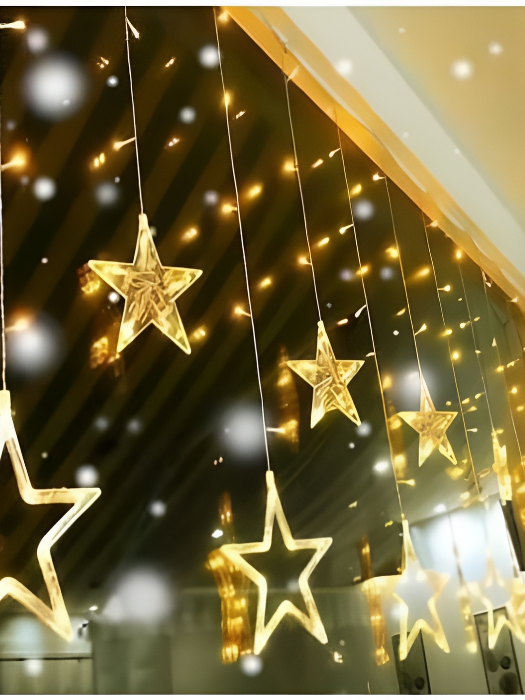 

SPARK WORLD Yellow Star Shaped LED String Lights