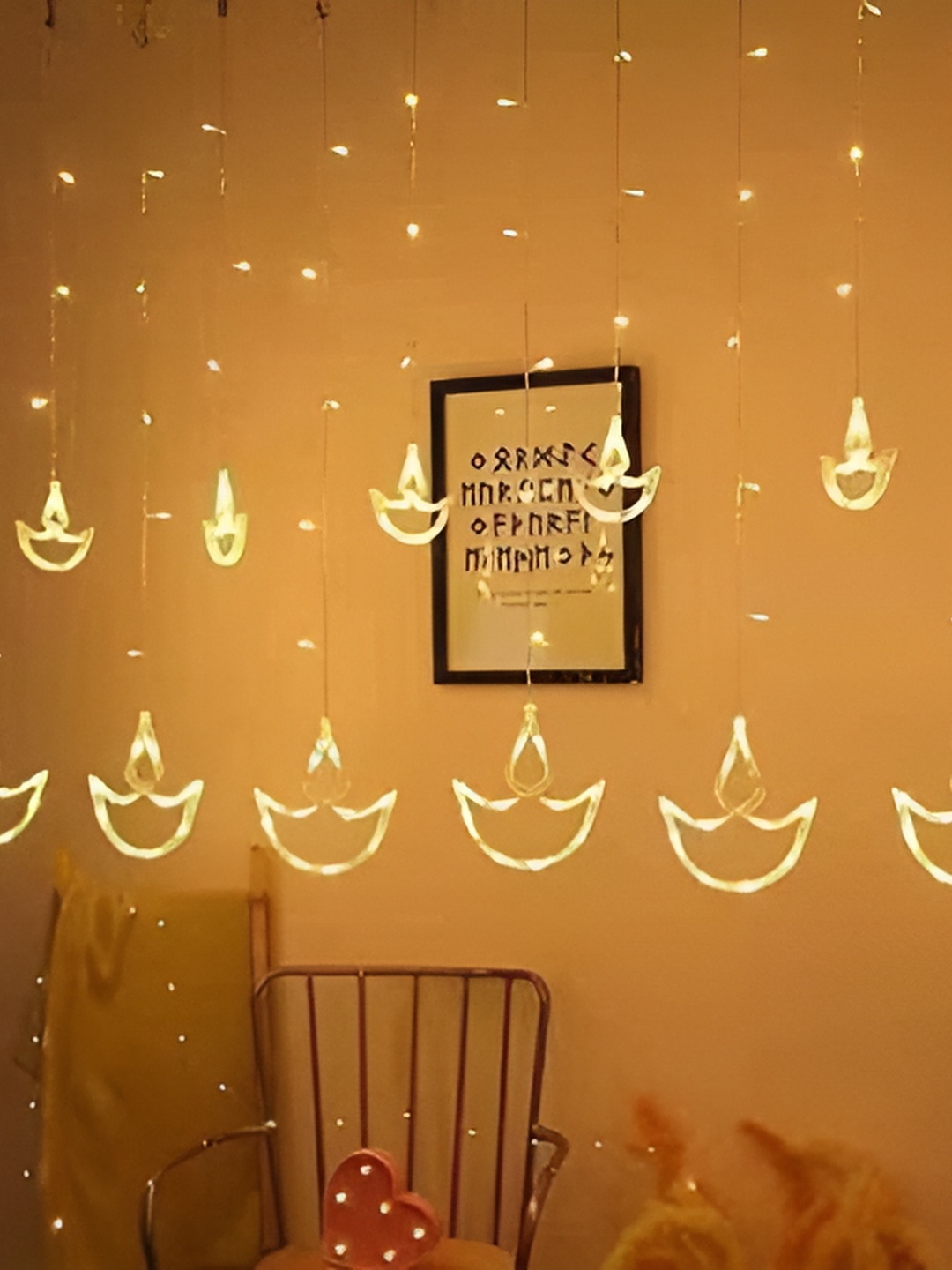 

SPARK WORLD Yellow Diya Shape String Lights