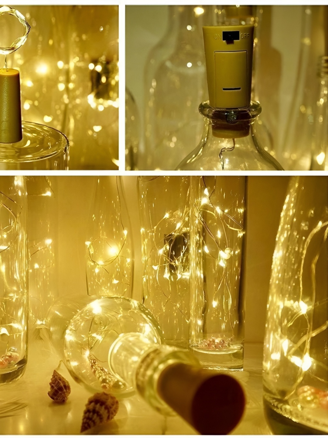 

SPARK WORLD Yellow Rice-Shaped String Lights