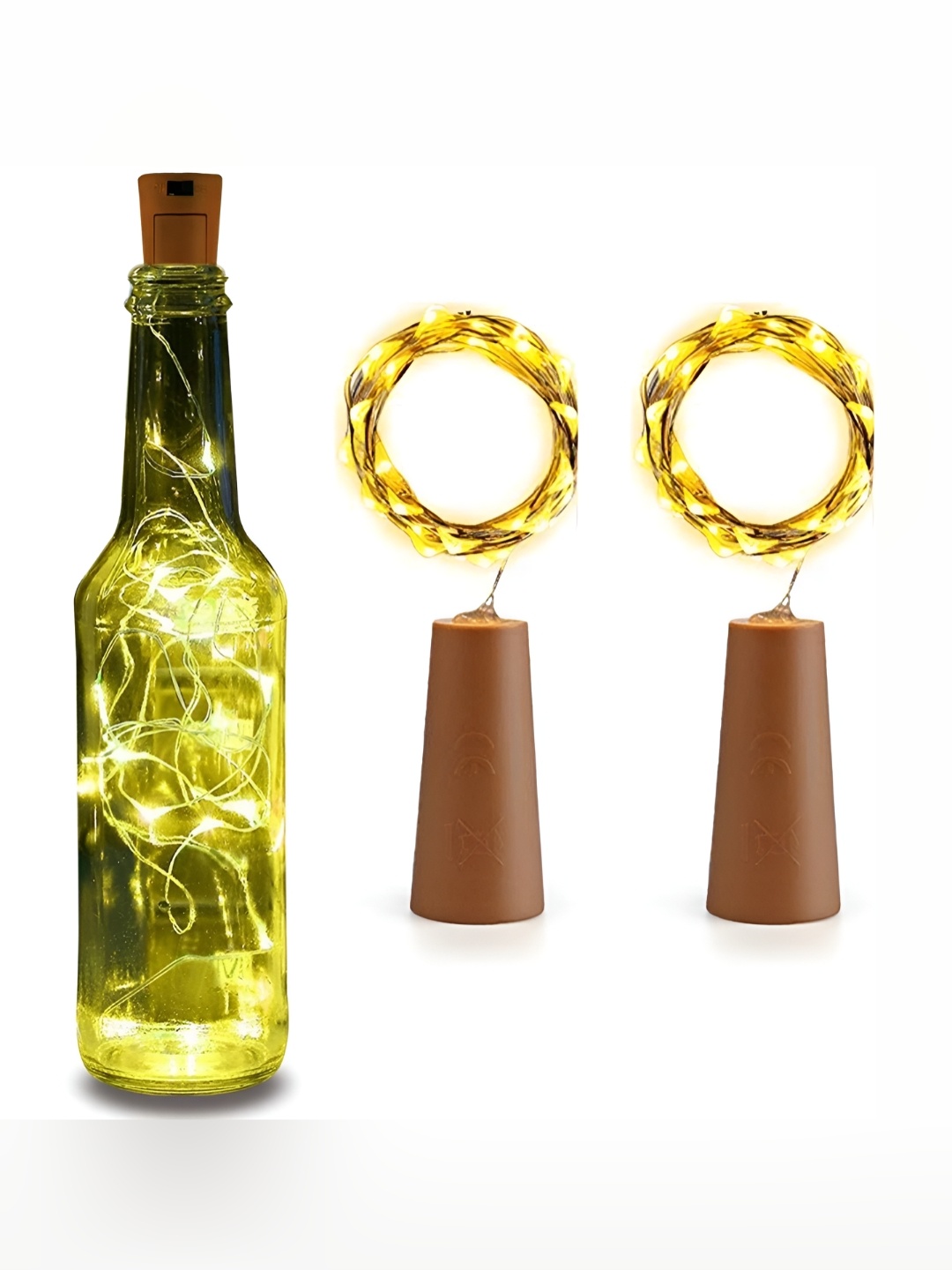 

SPARK WORLD Yellow 2 Piece Rice Shaped String Lights