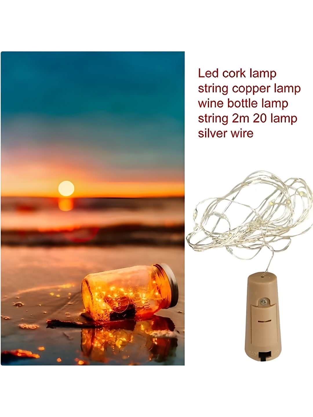 

SPARK WORLD White Rice-Shaped String Lights