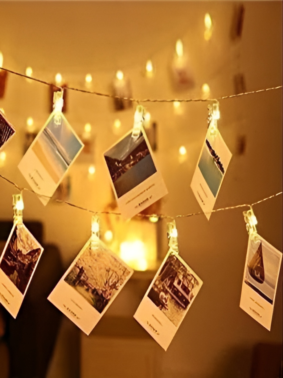 

SPARK WORLD Yellow Photo Clip Shape LED Fairy String Lights